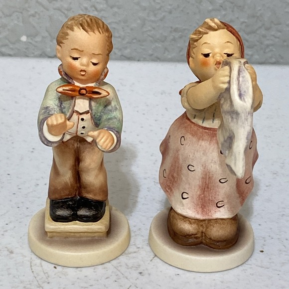 Hummel Other - VTG 1980's Hummel Figurine Lot Of 2 Band Leader Conductor 129 Wash Day 321 4/0